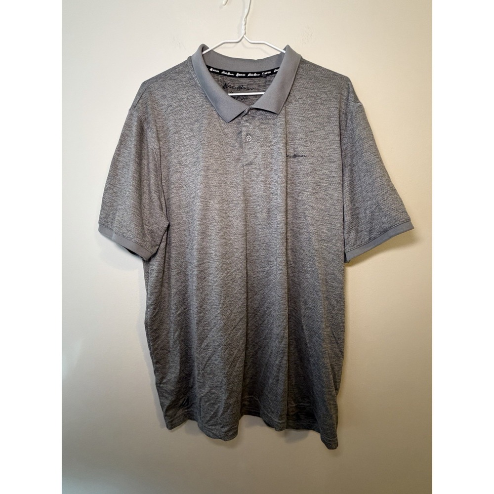 Eddie Bauer Polo Shirt Men's XL 100% Cotton Short Sleeve Pique Polo